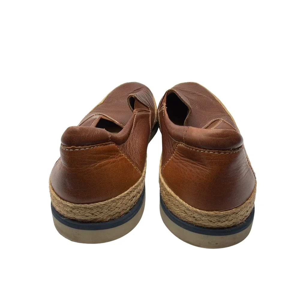 Pikolinos Mens Brown Leather Espadrille Slip On Loafers Shoes EU 45